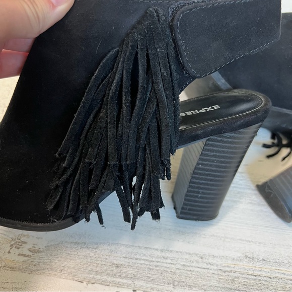 Express Open Toe Heeled Booties - Picture 6 of 6